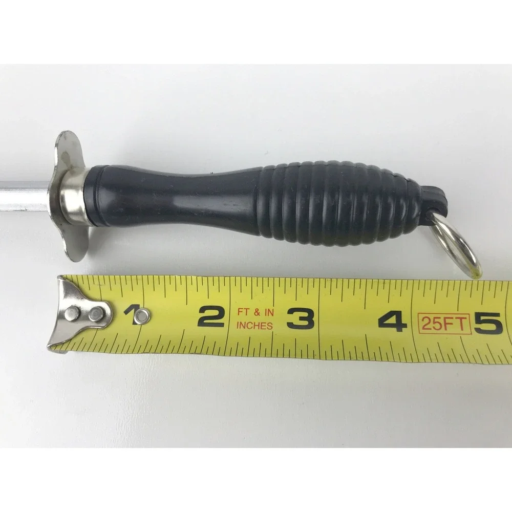 Unbranded Knife Sharpening Honing Steel Rod Kitchen Black‎ Composite Handle